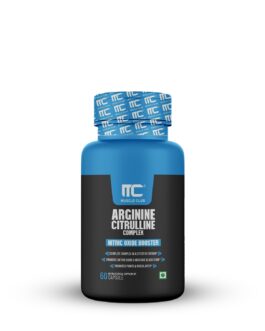 Muscle Club Arginine Citrulline Complex – Nitric Oxide Booster with Grape Seed Extract, 60 Caps