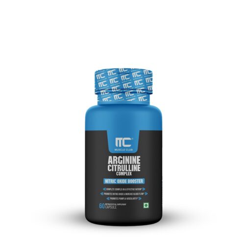 Muscle Club Arginine Citrulline Complex - Nitric Oxide Booster with Grape Seed Extract, 60 Caps - Image 2