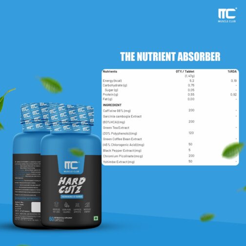 Muscle Club Hard Cutz Thermogenic Fat Burner - 60 Capsules - - Image 4